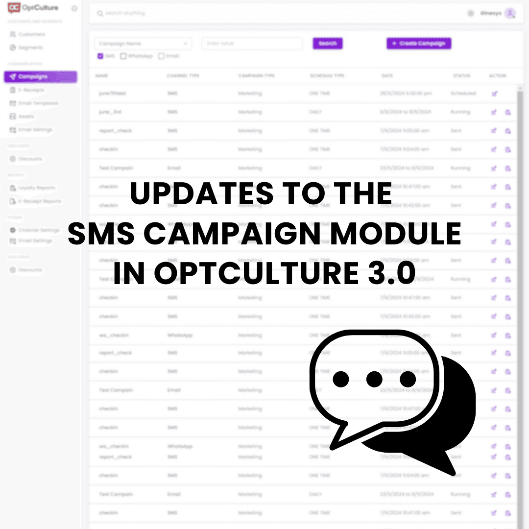 Update to the SMS Campaign Module in Opt Culture 3.0