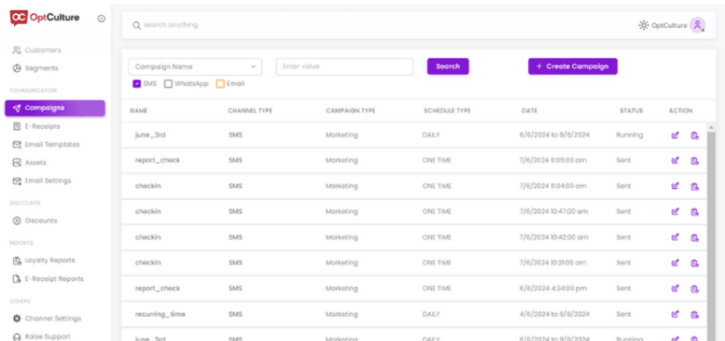 OptCulture User-Friendly Interface